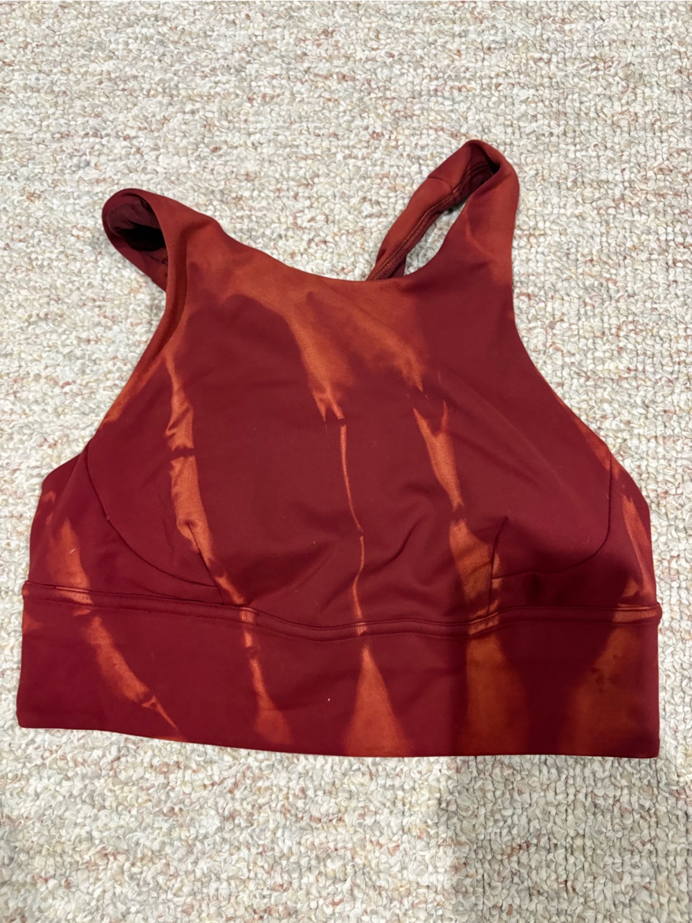 lululemon athletica Deep Red High-Neck Sports Bra